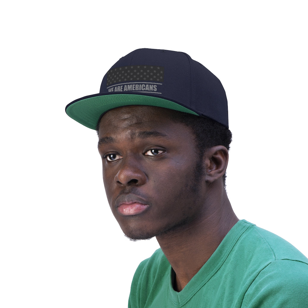 We Are Americans Flat Bill Hat