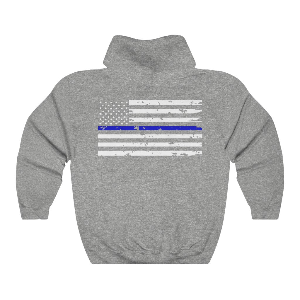 Blue Line Flag Hooded Sweatshirt