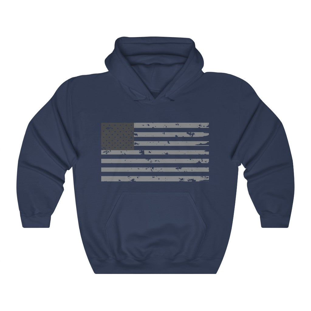 Inverted Weathered Flag Hooded Sweatshirt