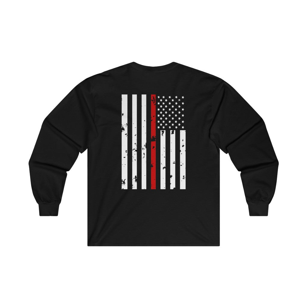 Red Line Flag Long Sleeve Shirt