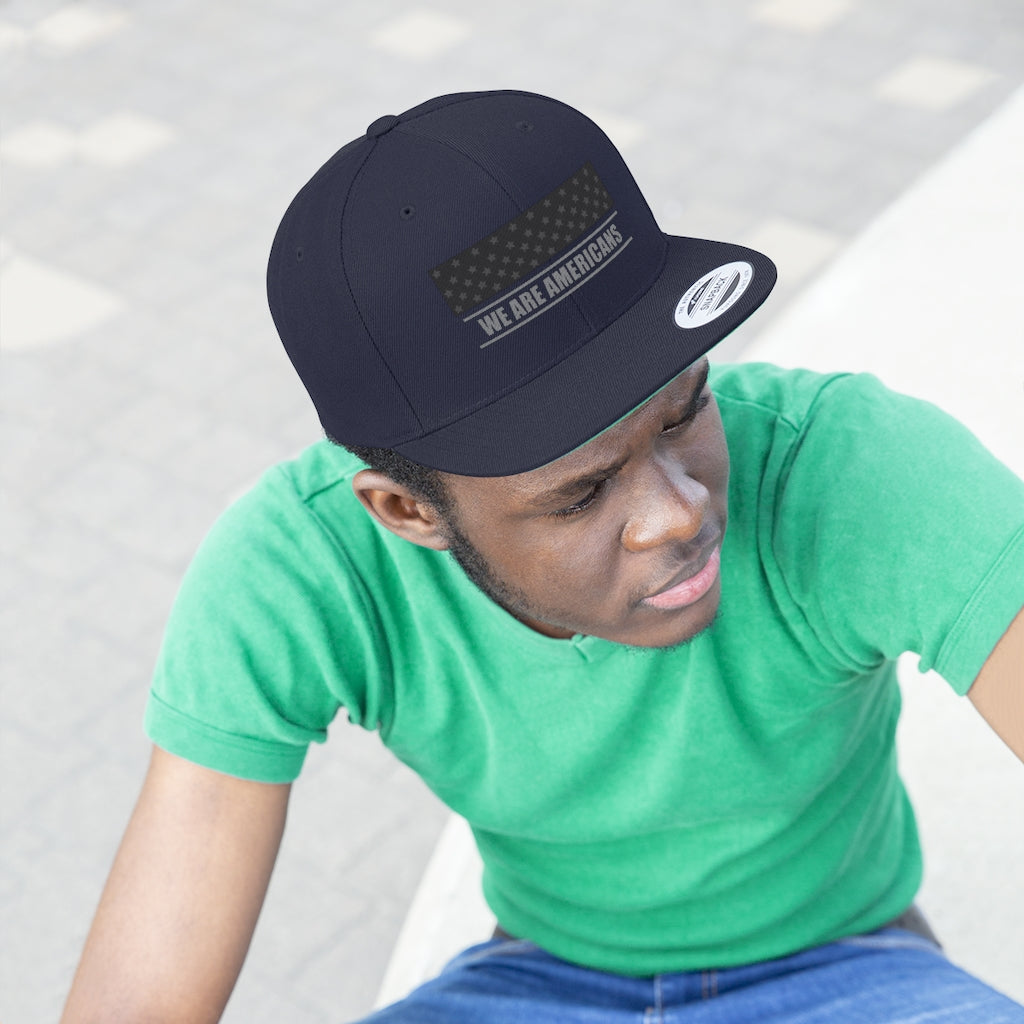 We Are Americans Flat Bill Hat