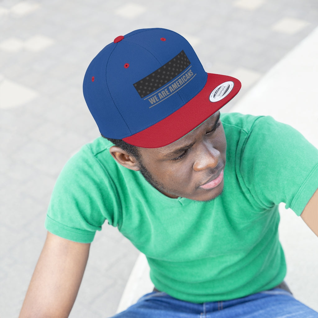 We Are Americans Flat Bill Hat