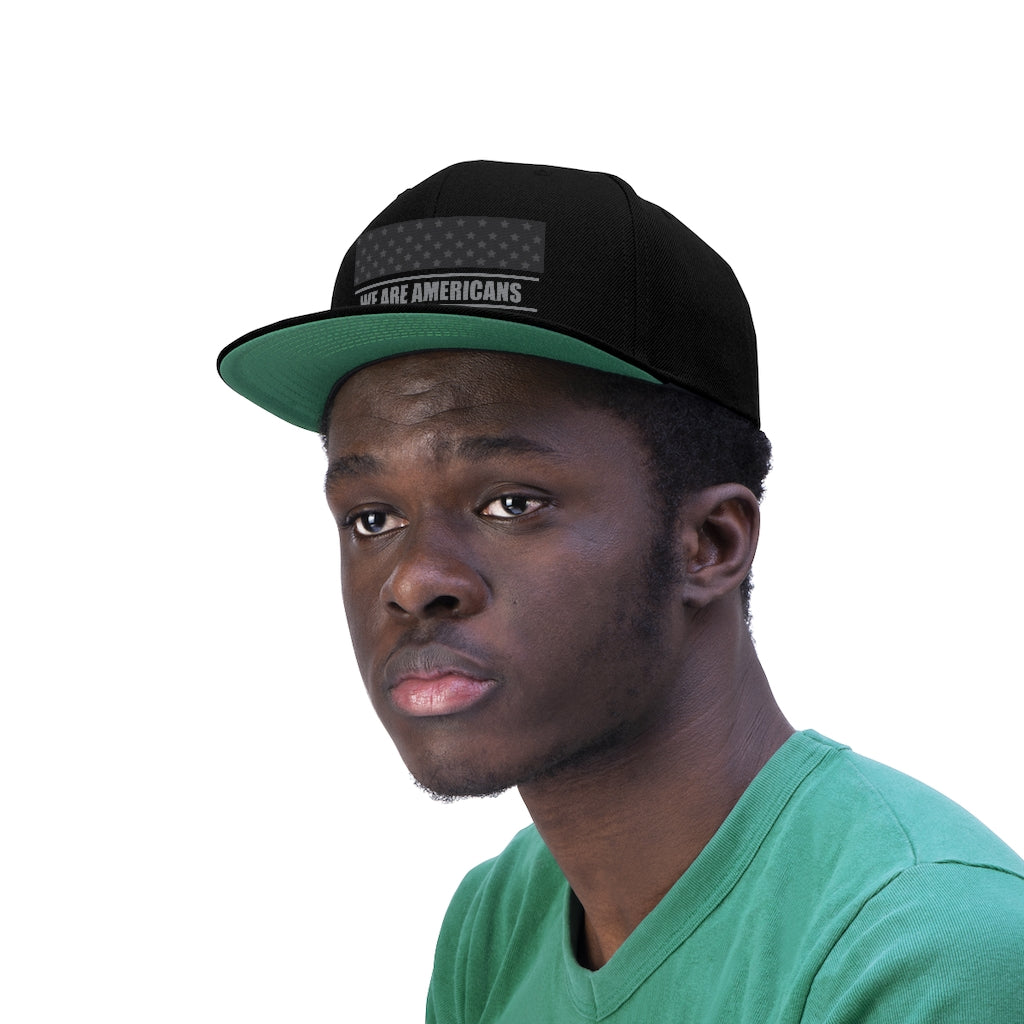 We Are Americans Flat Bill Hat