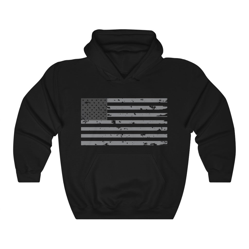 Inverted Weathered Flag Hooded Sweatshirt