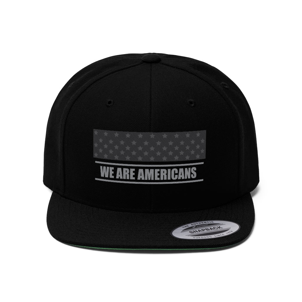 We Are Americans Flat Bill Hat