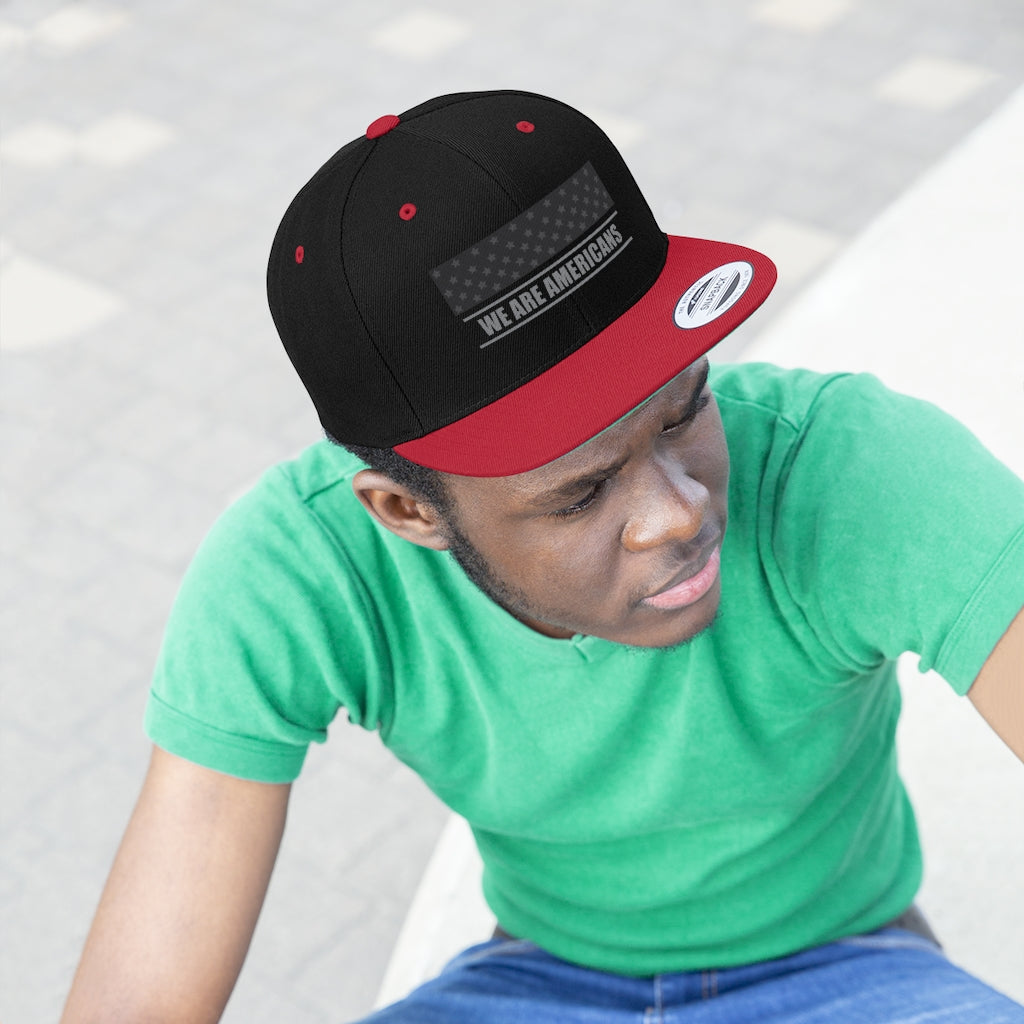 We Are Americans Flat Bill Hat