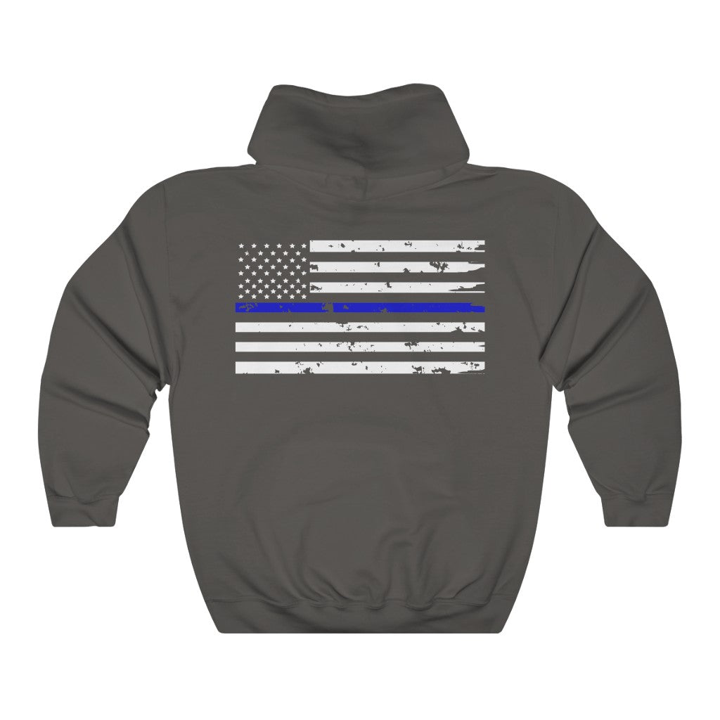 Blue Line Flag Hooded Sweatshirt