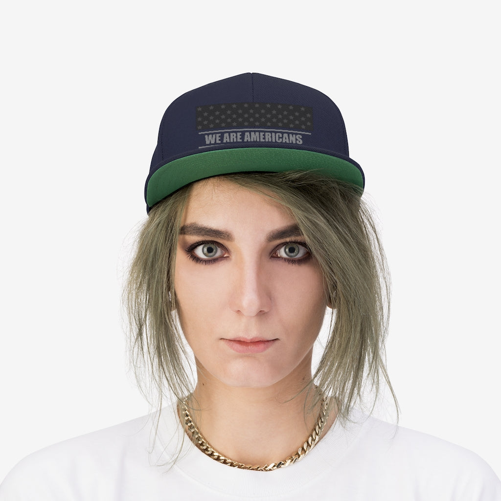 We Are Americans Flat Bill Hat