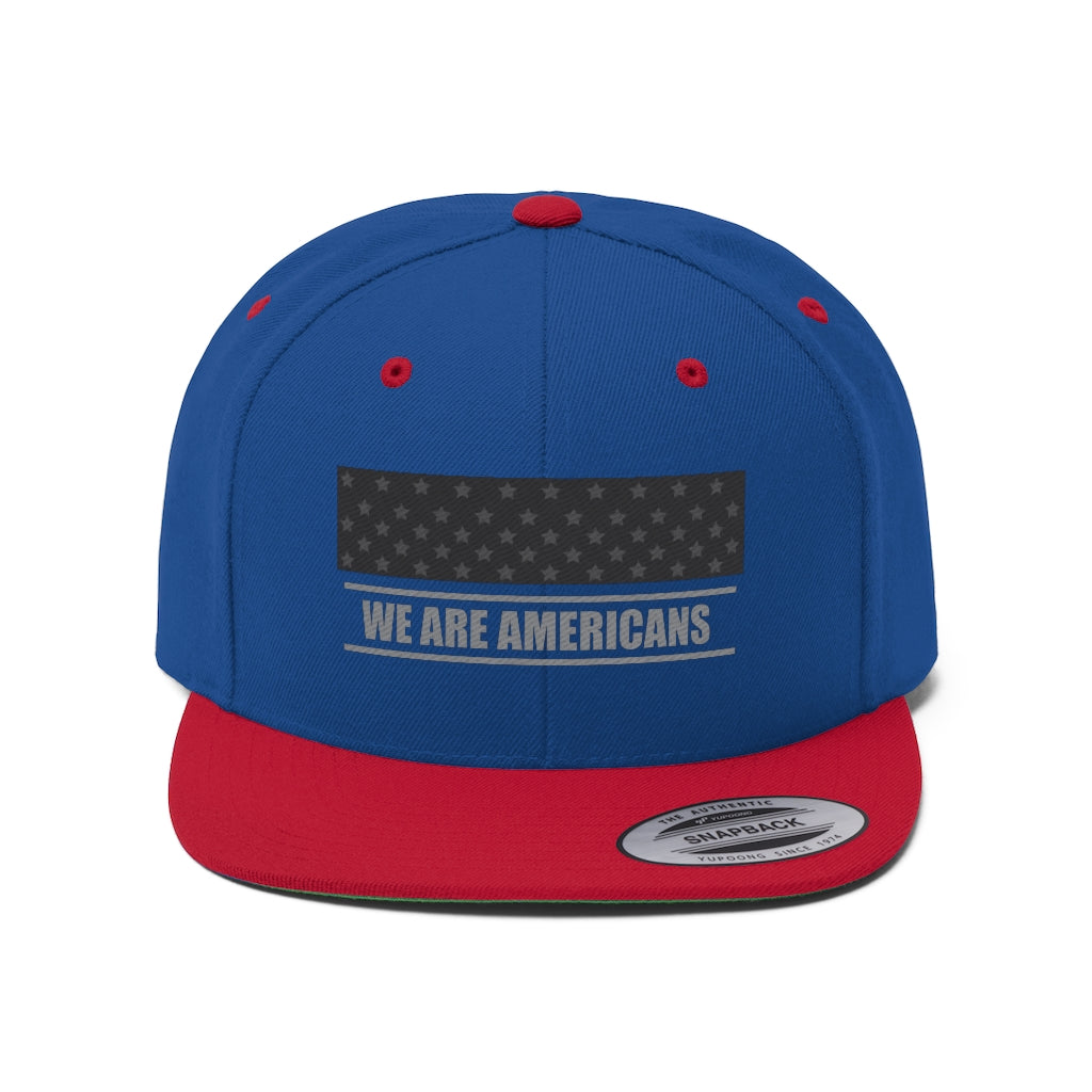 We Are Americans Flat Bill Hat