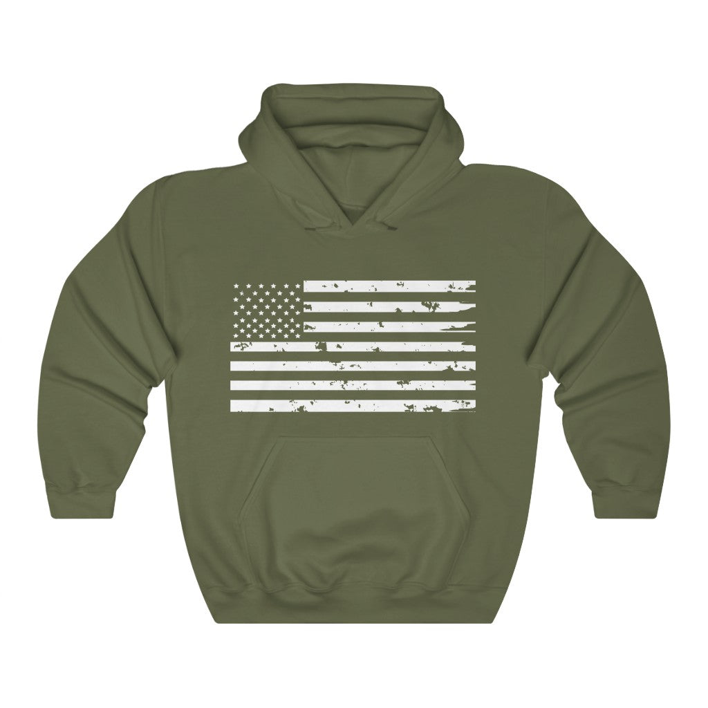 Weathered Flag Hooded Sweatshirt