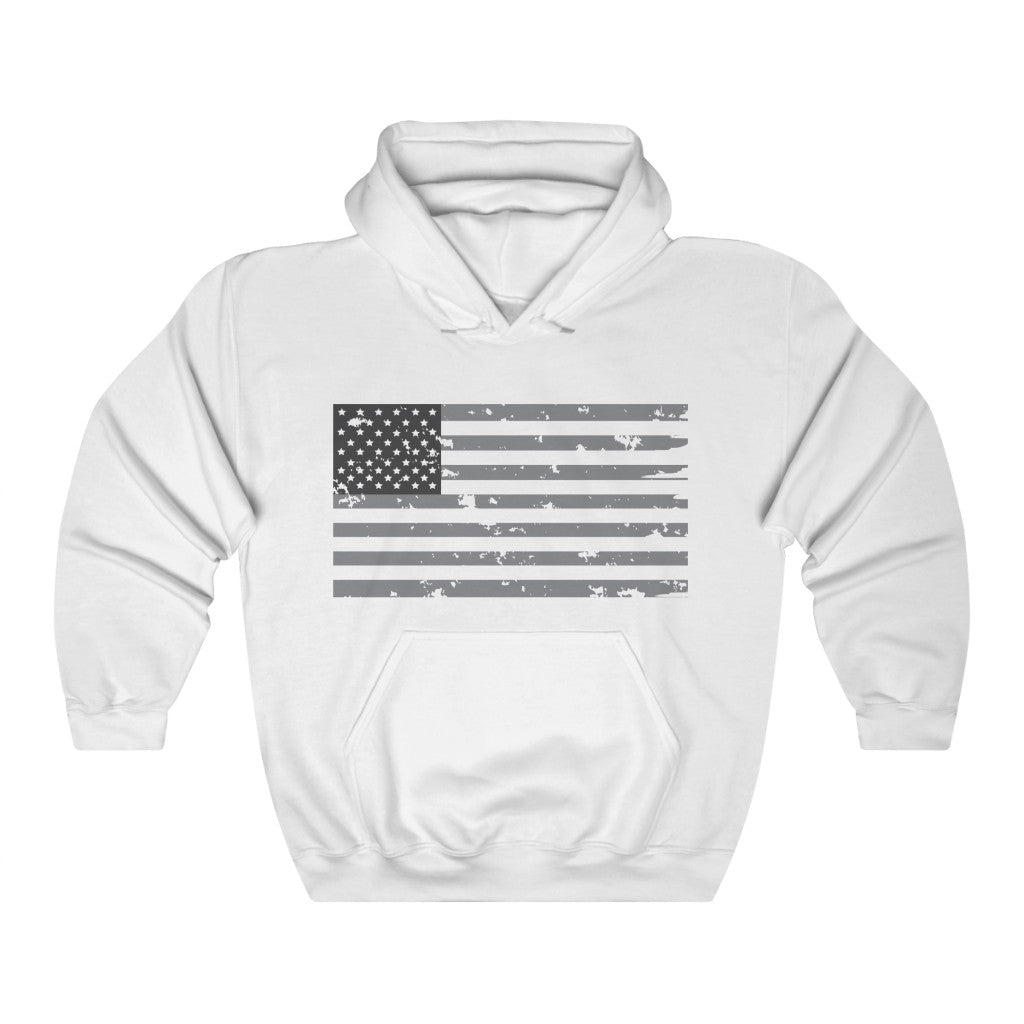 Inverted Weathered Flag Hooded Sweatshirt
