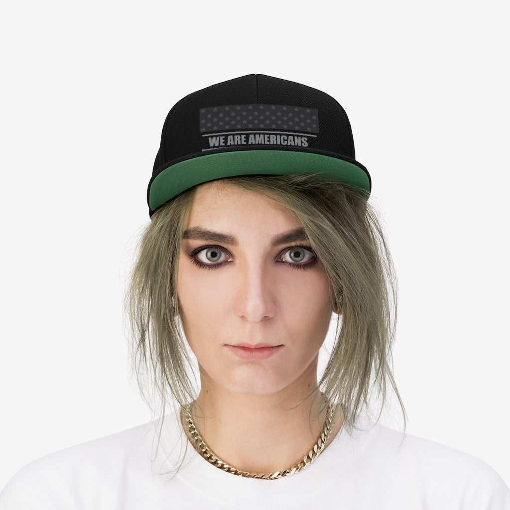 We Are Americans Flat Bill Hat