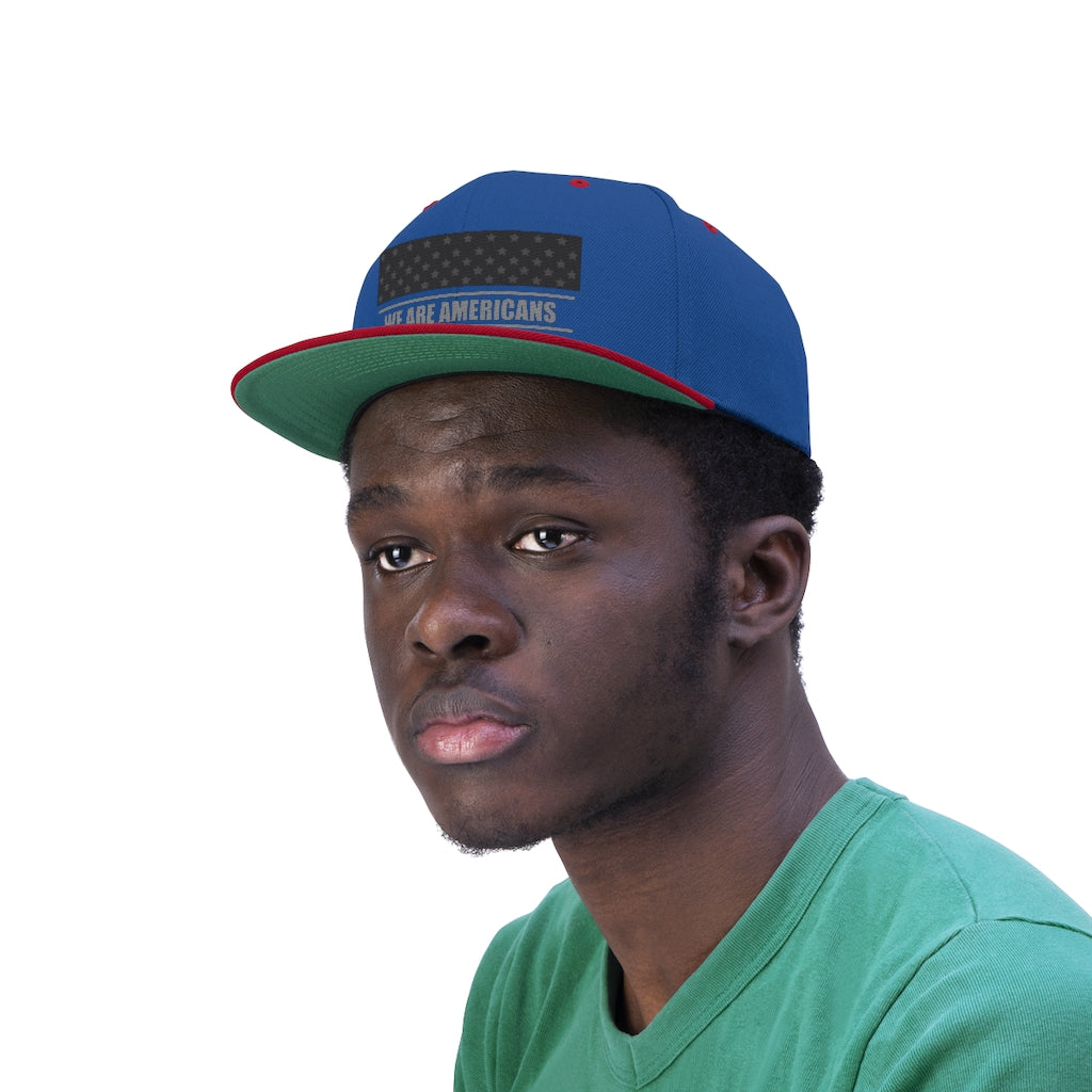 We Are Americans Flat Bill Hat