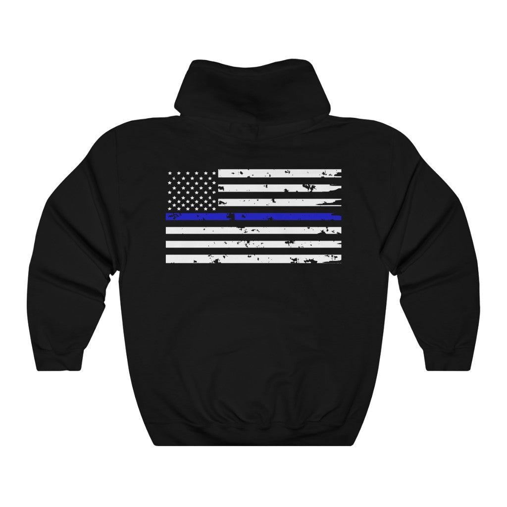 Blue Line Flag Hooded Sweatshirt