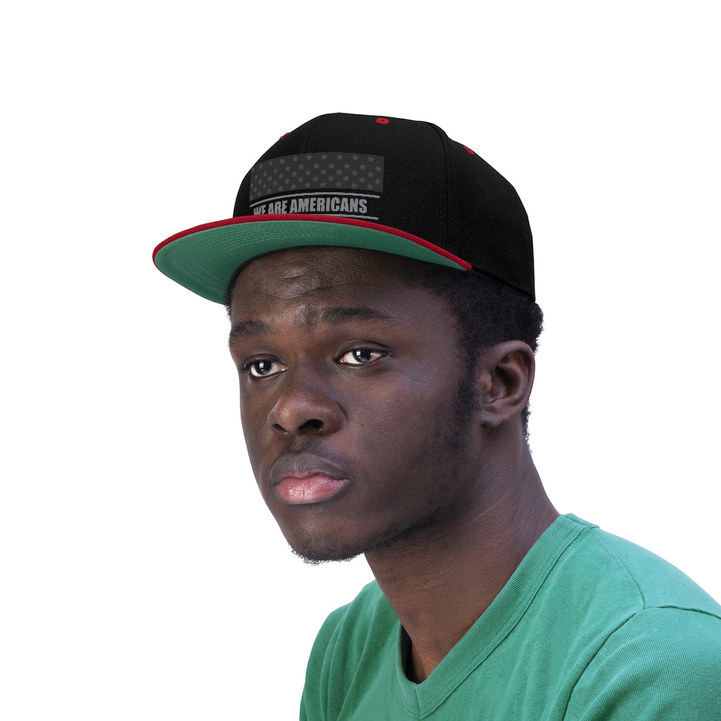 We Are Americans Flat Bill Hat