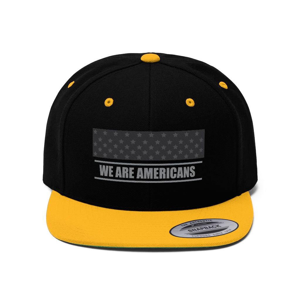 We Are Americans Flat Bill Hat