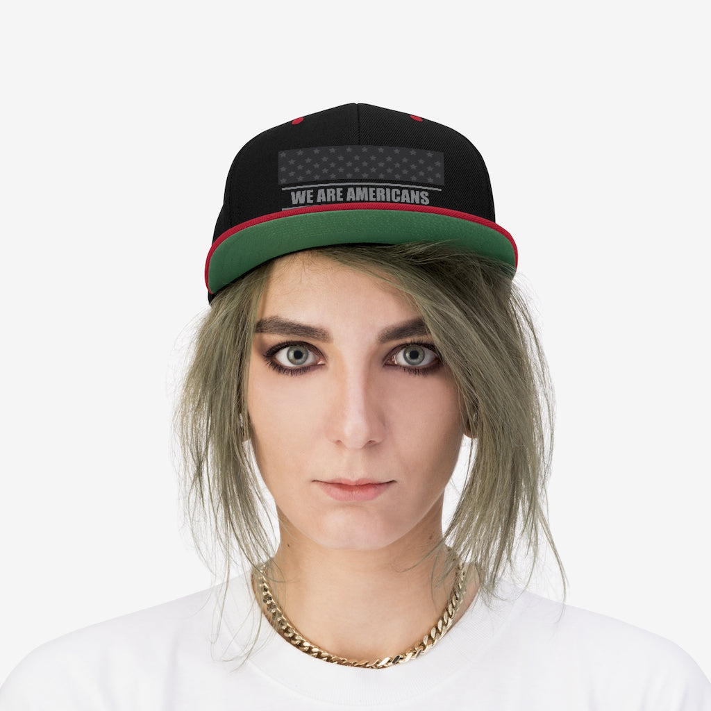 We Are Americans Flat Bill Hat