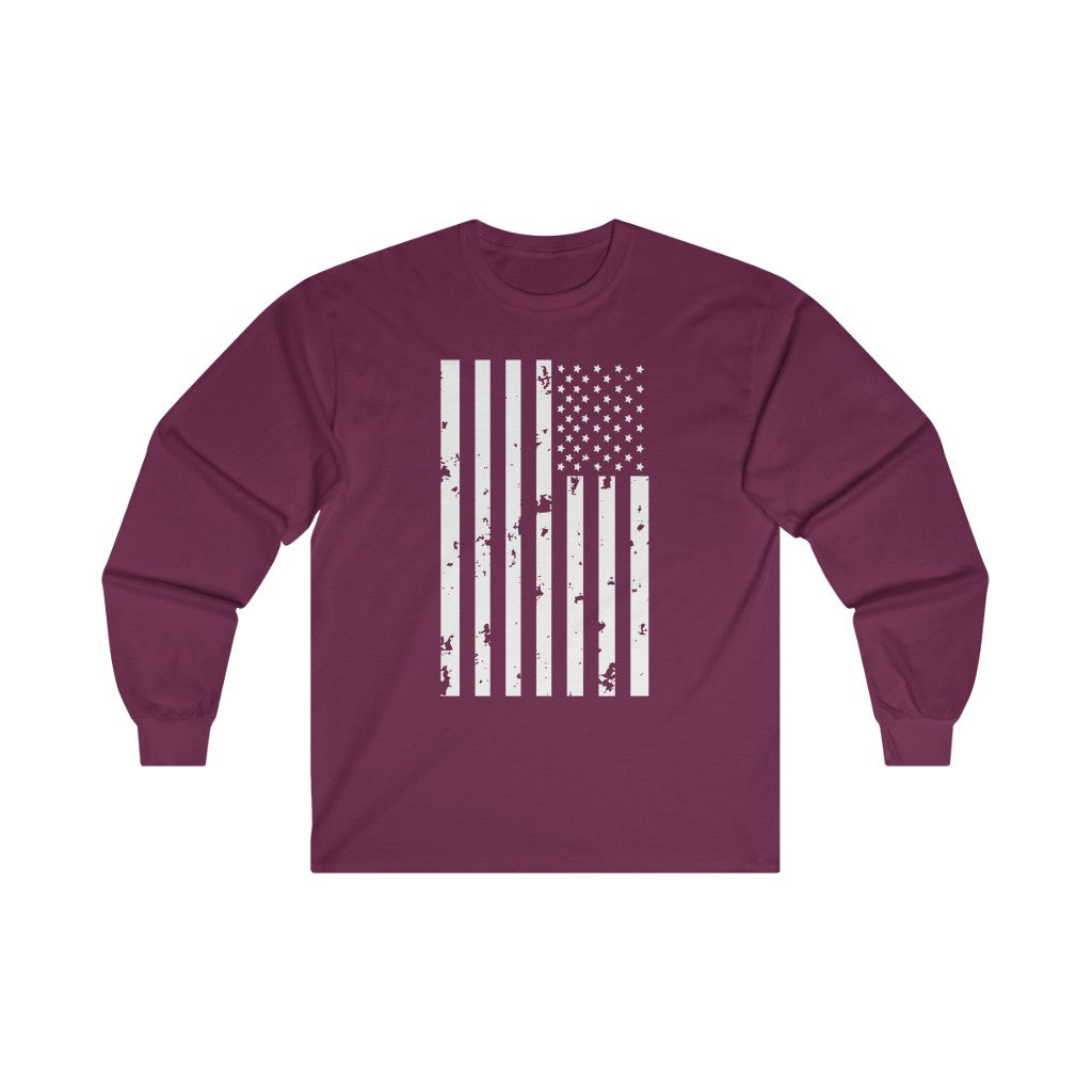 Weathered Flag Long Sleeve Shirt
