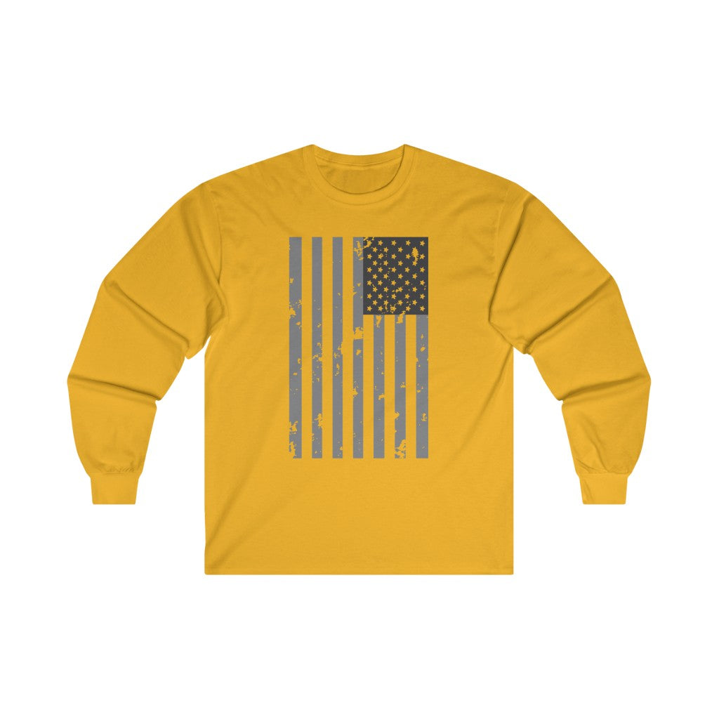 Inverted Weathered Flag Long Sleeve Shirt