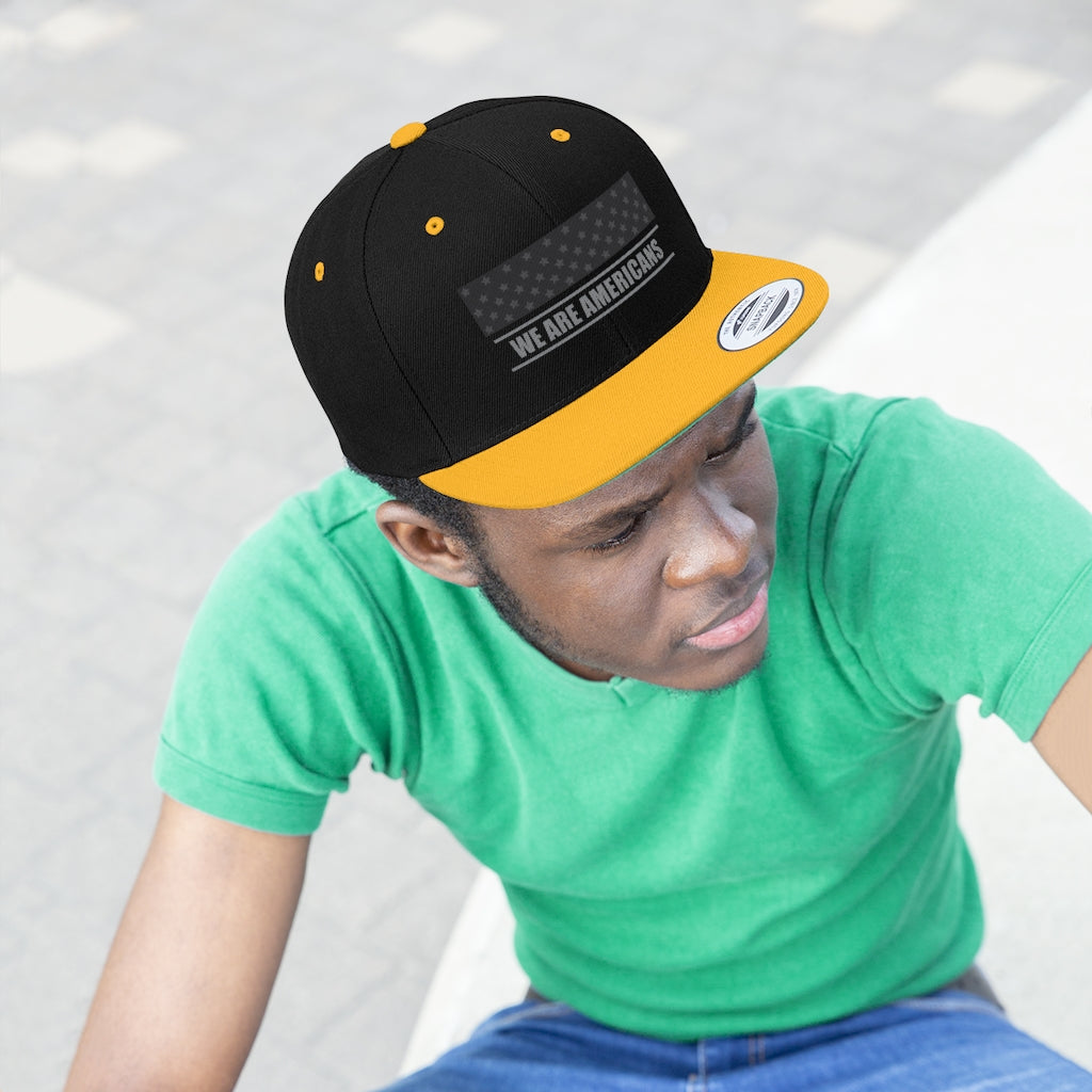 We Are Americans Flat Bill Hat
