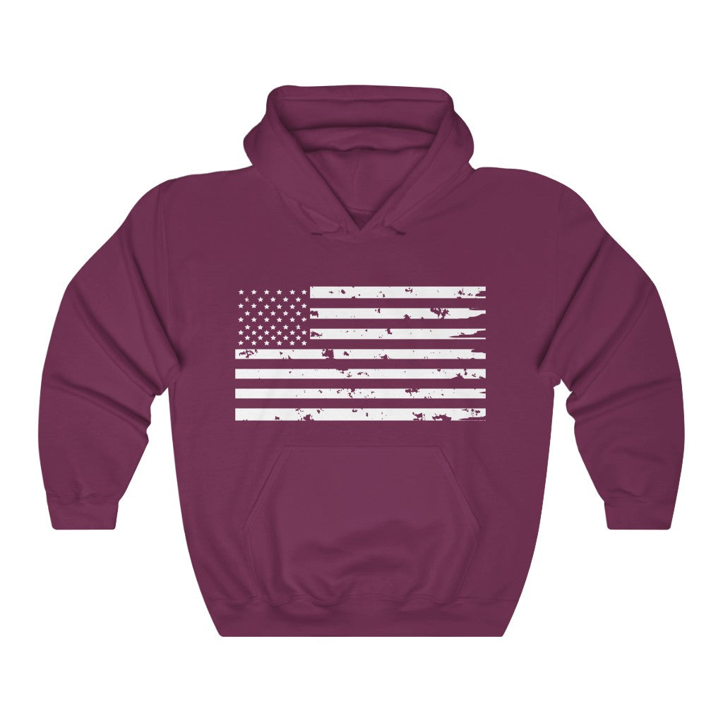 Weathered Flag Hooded Sweatshirt
