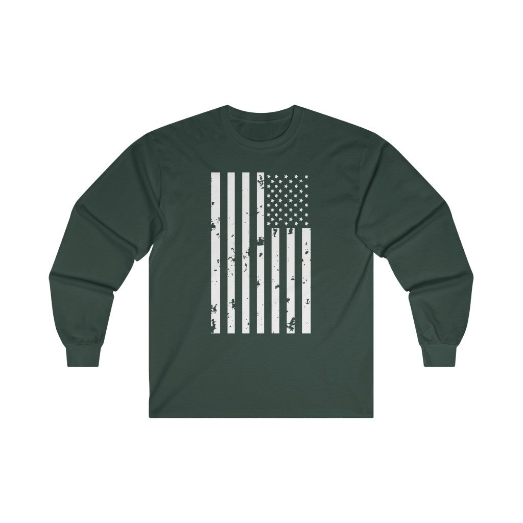 Weathered Flag Long Sleeve Shirt