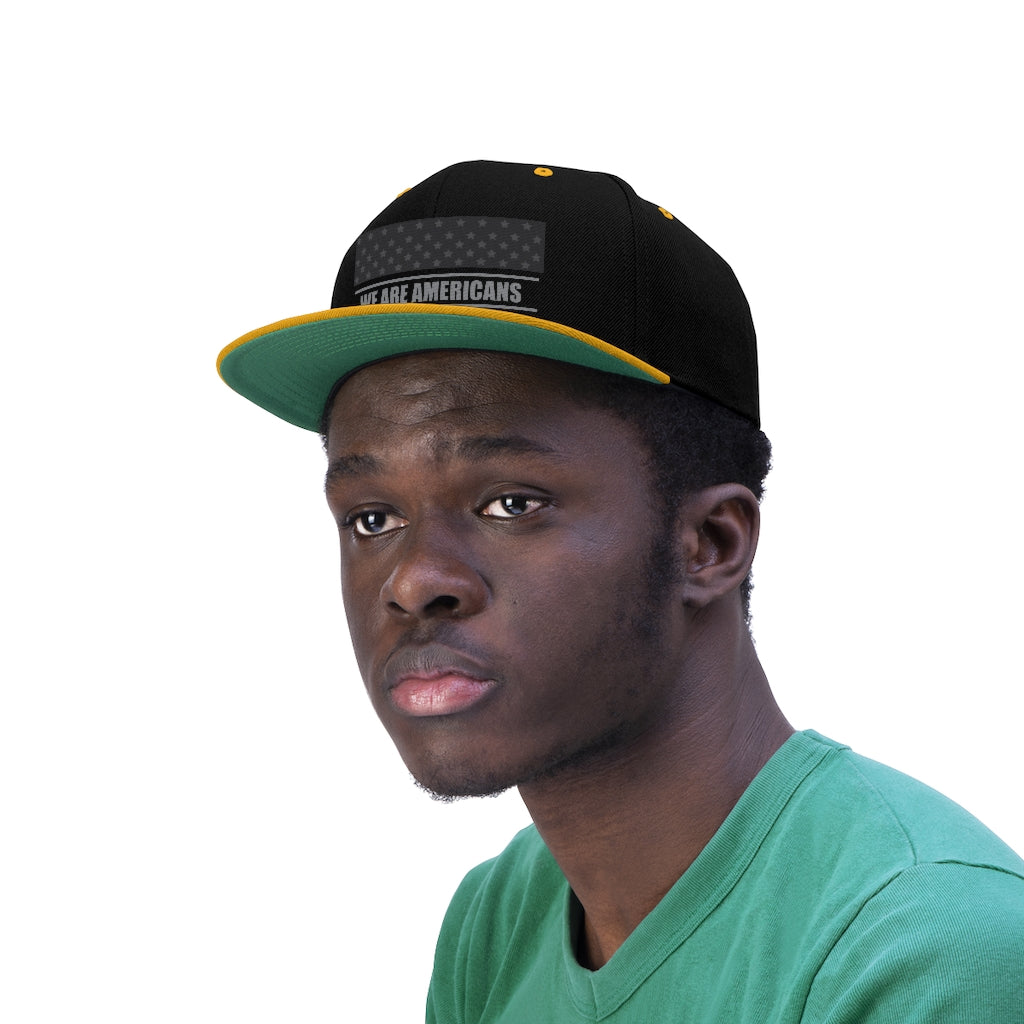 We Are Americans Flat Bill Hat
