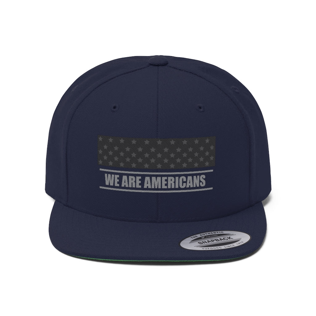 We Are Americans Flat Bill Hat