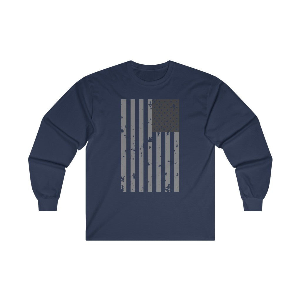 Inverted Weathered Flag Long Sleeve Shirt