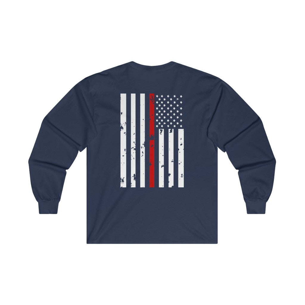Red Line Flag Long Sleeve Shirt
